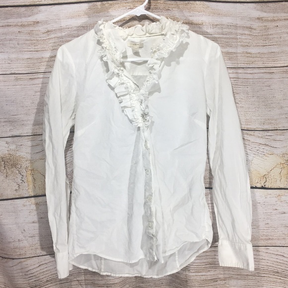 ruffle button up shirt